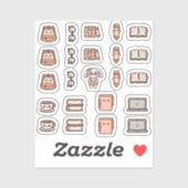 Tiny latte study time シール (シート)