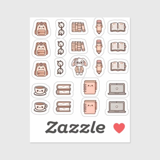 Tiny latte study time シール (シート)