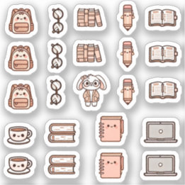 Tiny latte study time シール