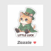 Tiny Leprechaun Kitten Cute Kawaii St Patrick  シール (シート)
