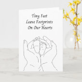 Tiny Little Feet 赤ちゃんを亡くした方へのカード カード (黄色い花)