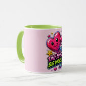 Tiny Love Big Vibes マグカップ 💖✨ (正面左)