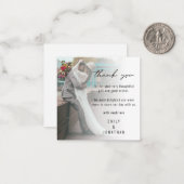 TINY MINI SIZE Photo's 結婚 Thank You ノートカード (正面/裏面インサイチュ)