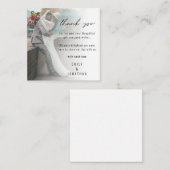 TINY MINI SIZE Photo's 結婚 Thank You ノートカード (正面/裏面)