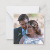 TINY MINI SIZE Sunflowers写真結婚s Thank You ノートカード (裏面)