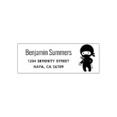 Tiny Ninja Holding Throwing Star Address セルフインキングスタンプ (デザイン)