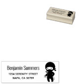 Tiny Ninja Holding Throwing Star Address ラバースタンプ (押印)