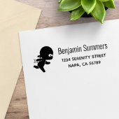 Tiny Ninja Running Return Address ラバースタンプ