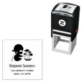 Tiny Ninja Watering Bonsai Tree Address セルフインキングスタンプ (インサイチュ)