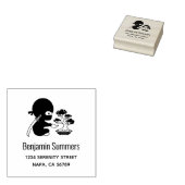 Tiny Ninja Watering Bonsai Tree Address ラバースタンプ (押印)