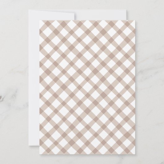 Tiny One エスプレッソマティーニ ブルーボウ ベイビーシャワー 招待状 (裏面)