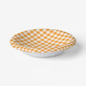 Tiny Orange and White Gingham ペーパーボウル (傾斜あり)