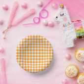 Tiny Orange and White Gingham ペーパーボウル (パーティー)