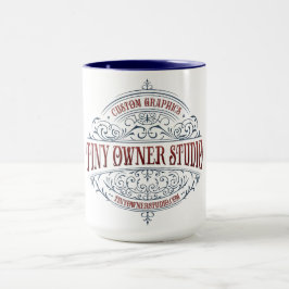 Tiny Owner ファンシー Studio Logo Mug, 15 oz マグカップ