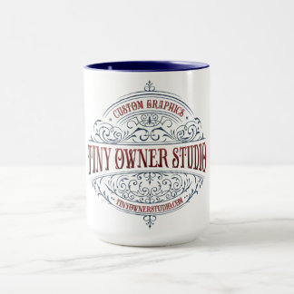 Tiny Owner ファンシー Studio Logo Mug, 15 oz マグカップ