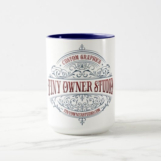 Tiny Owner ファンシー Studio Logo Mug, 15 oz マグカップ (中央)