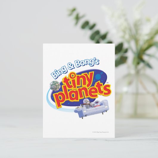 Tiny Planetsロゴ ポストカード (スタンド正面)