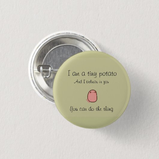 Tiny potato button 缶バッジ (正面&裏面)