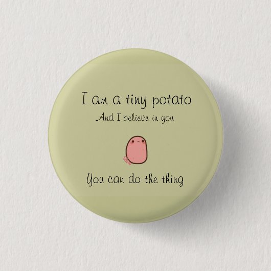 Tiny potato button 缶バッジ (正面)
