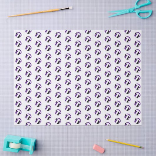 tiny purple black volleyballs pattern 薄葉紙 (クラフト)
