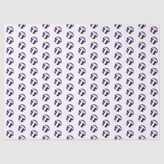 tiny purple black volleyballs pattern 薄葉紙 (正面)