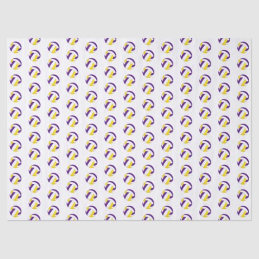tiny purple gold volleyballs pattern 薄葉紙 (正面)
