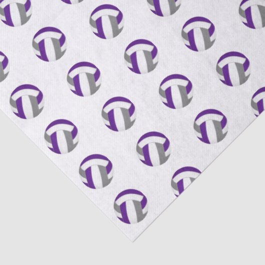 tiny purple gray volleyballs pattern 薄葉紙 (詳細)