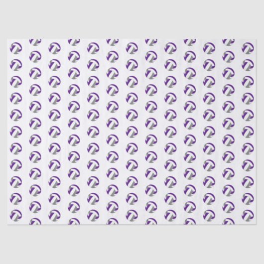 tiny purple gray volleyballs pattern 薄葉紙 (正面)