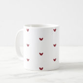 Tiny Red Hearts Minimalist Pattern Coffee Mug コーヒーマグカップ (正面左)