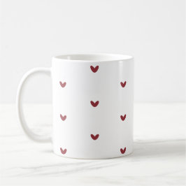 Tiny Red Hearts Minimalist Pattern Coffee Mug コーヒーマグカップ