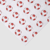 tiny red white soccer balls pattern 薄葉紙 (詳細)