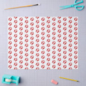 tiny red white volleyballs pattern 薄葉紙 (クラフト)