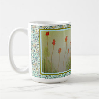 Tiny Red Wildflowers コーヒーマグカップ