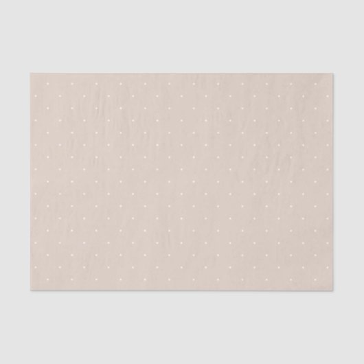 Tiny Refined White Polka Dots On Beige Minimal 薄葉紙 (正面)