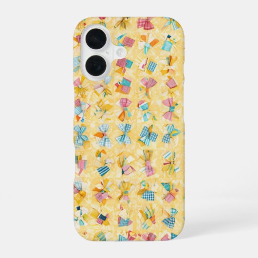 Tiny Ribbons Colorful Patchwork Phone Case iPhone 16ケース (裏面)