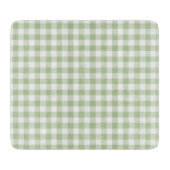 Tiny Sage and White Gingham カッティングボード (正面)
