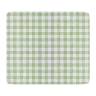 Tiny Sage and White Gingham カッティングボード