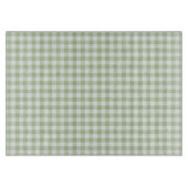Tiny Sage and White Gingham カッティングボード (正面)