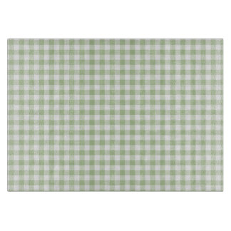 Tiny Sage and White Gingham カッティングボード