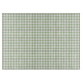 Tiny Sage and White Gingham カッティングボード (正面)