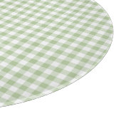 Tiny Sage and White Gingham カッティングボード (角)