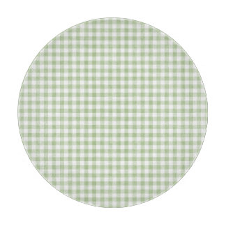 Tiny Sage and White Gingham カッティングボード