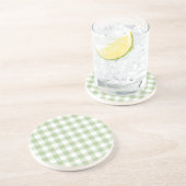 Tiny Sage and White Gingham コースター (側面)