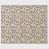 Tiny Scattered Blossoms — Understated Beige & Sage ラッピングペーパー (フラット)