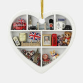 Tiny Shelves: ロンドン大好き2Dプリントイギリス セラミックオーナメント (正面)
