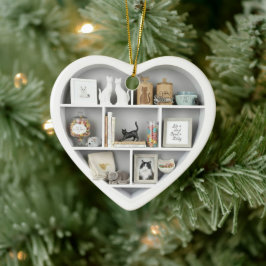 Tiny Shelves  Cat Lover shelf 2D print Cats セラミックオーナメント