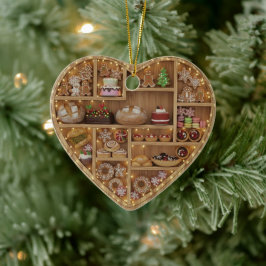 Tiny Shelves Christmas Baker Xmas Cookies 2Dprint セラミックオーナメント