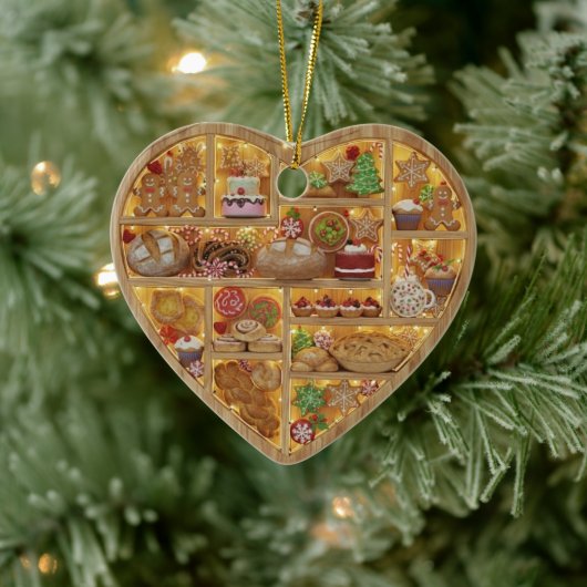 Tiny Shelves Christmas Bakery Baked Treats 2Dprint セラミックオーナメント (ツリー)