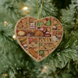 Tiny Shelves: Christmas Food edition 2Dプリント クリスマス セラミックオーナメント