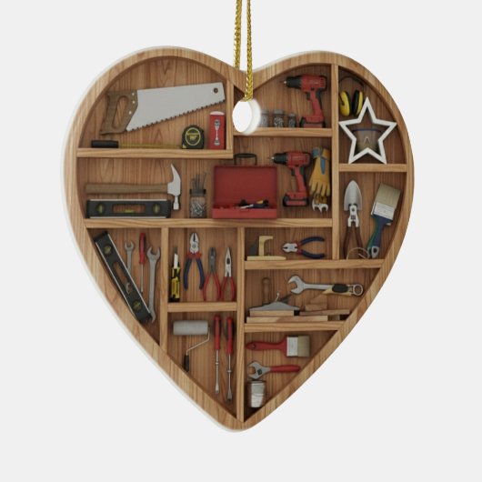 Tiny Shelves: DIY Tools - 2D print Tool Shelf セラミックオーナメント (右)